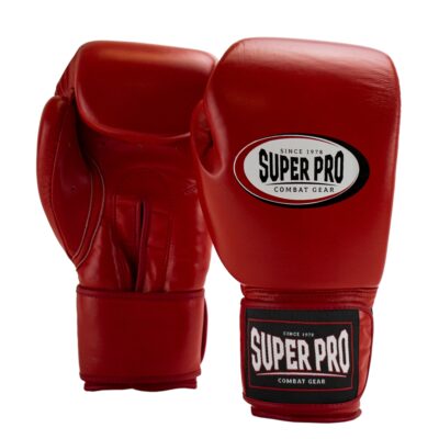 Super Pro Combat Gear Bokshandschoen - Thai pro Lederen - Rood Super Pro Combat Gear Bokshandschoen - Thai pro Lederen - Rood
