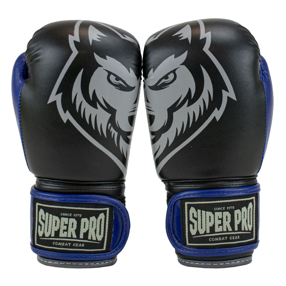Super Pro Combat Gear Bokshandschoen - Wolf - Blauw / Grijs / Zwart