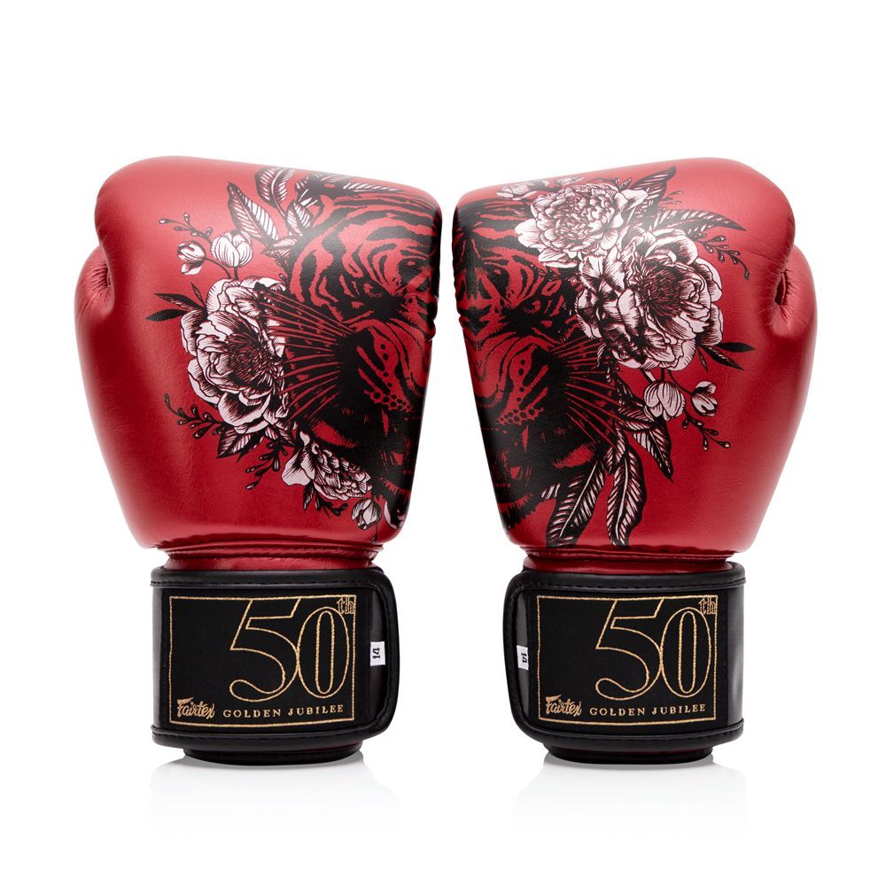 Fairtex Bokshandschoen - Golden Jubilee Premium - Rood Fairtex Bokshandschoen - Golden Jubilee Premium - Rood