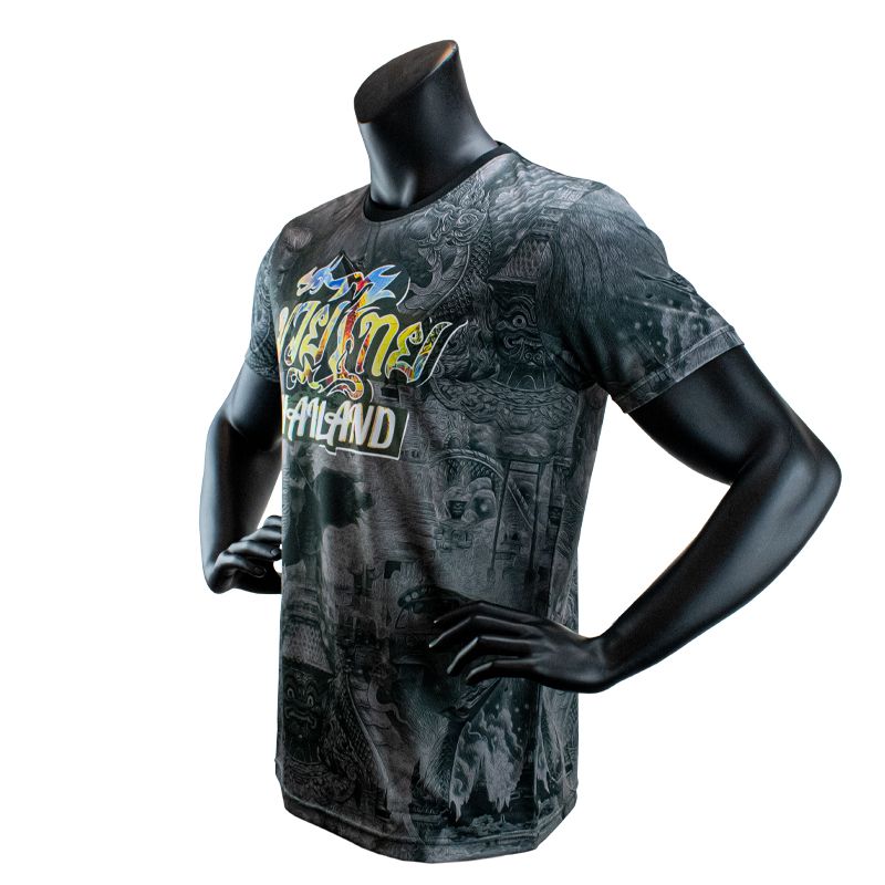 Super Pro Combat Gear T-shirt - Pattaya Made In Thailand - Zwart / Geel Super Pro Combat Gear T-shirt - Pattaya Made In Thailand - Zwart / Geel