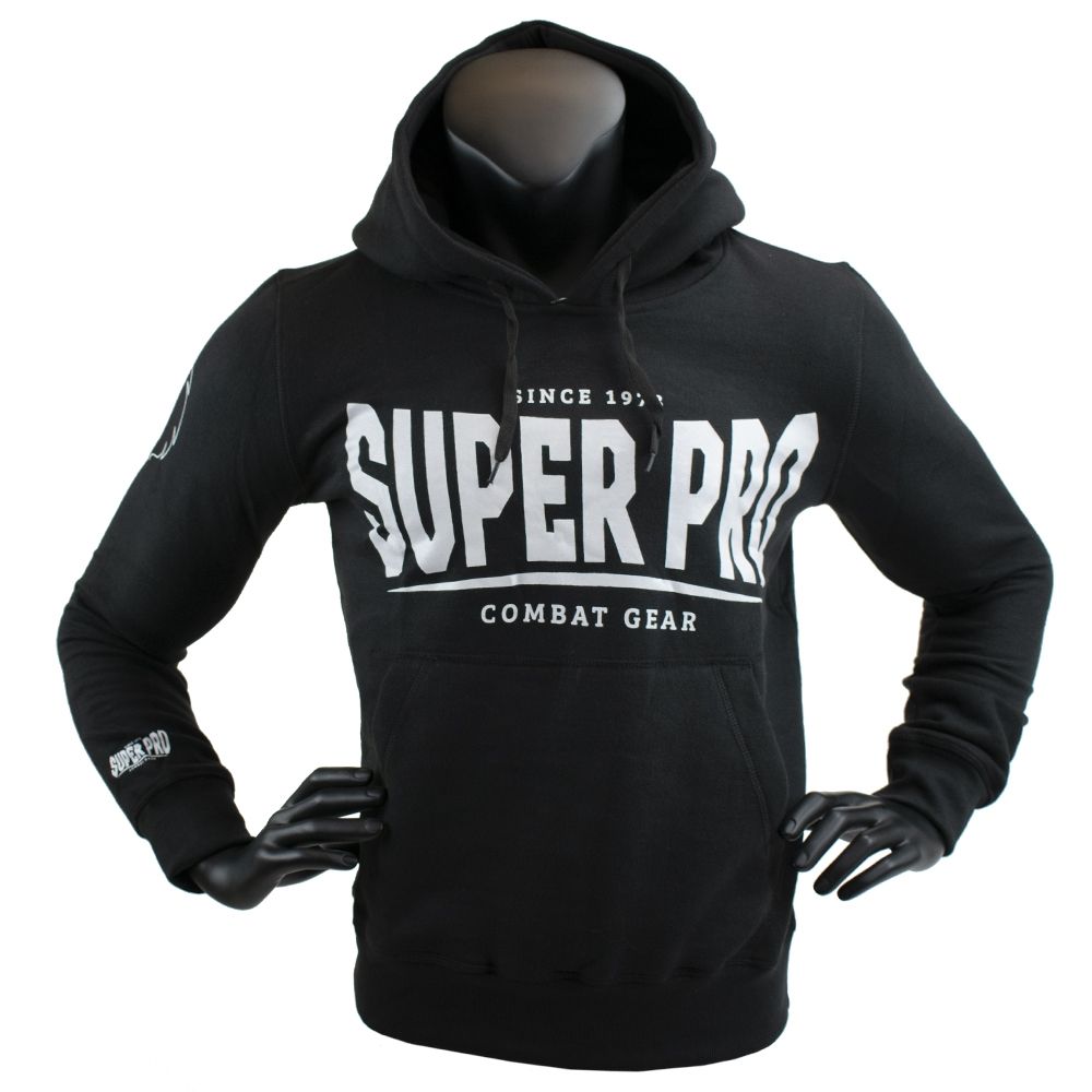 Super Pro Combat Gear Hoody - S.P. Logo - Zwart / Wit Super Pro Combat Gear Hoody - S.P. Logo - Zwart / Wit