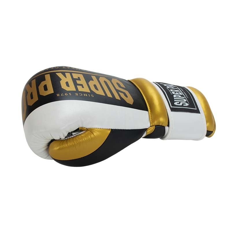 Super Pro Combat Gear Bokshandschoen - Bruiser - Goud / Zwart / Wit Super Pro Combat Gear Bokshandschoen - Bruiser - Goud / Zwart / Wit