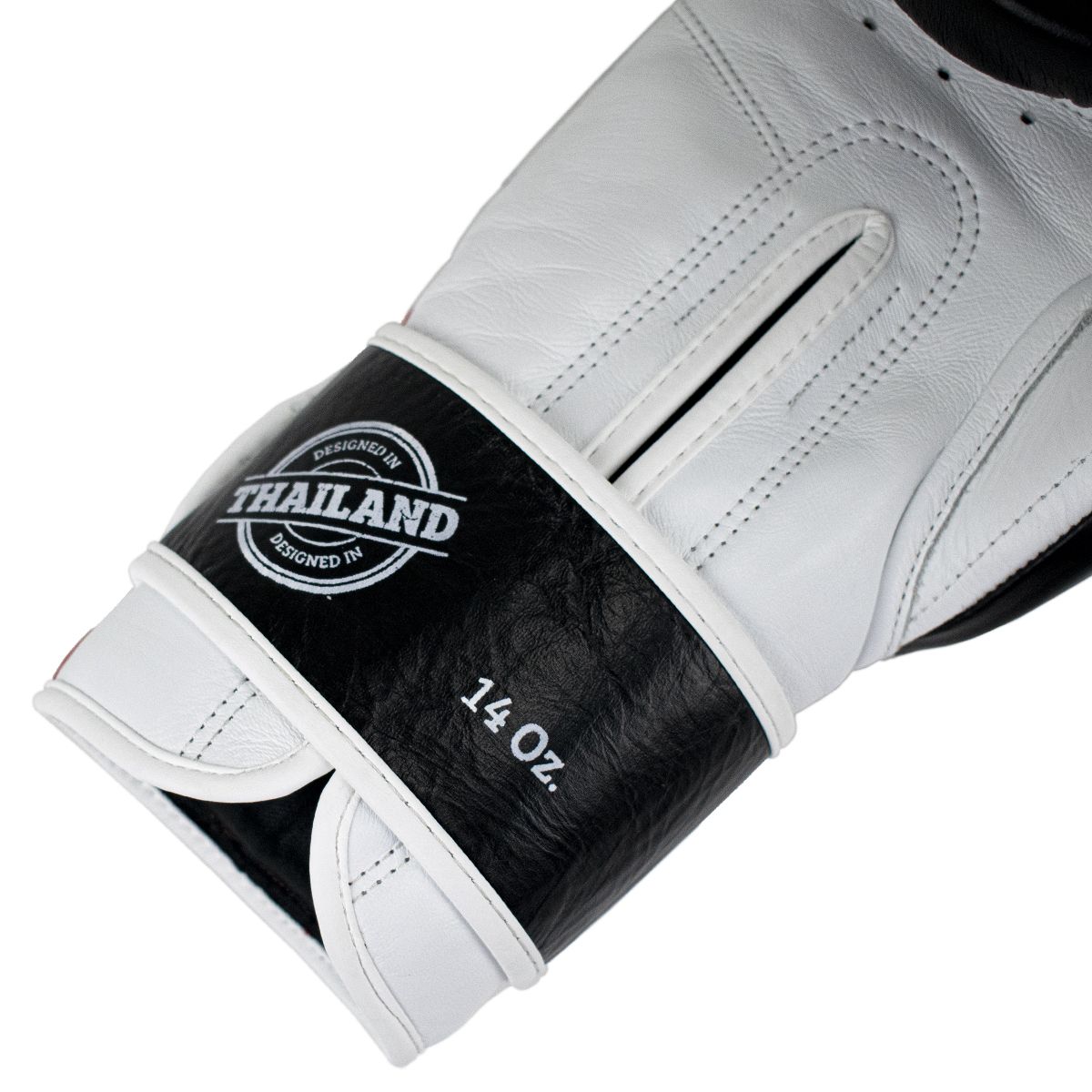 Super Pro Combat Gear Bokshandschoen - Leather Thai Gloves - Rood / Zwart / Wit Super Pro Combat Gear Bokshandschoen - Leather Thai Gloves - Rood / Zwart / Wit