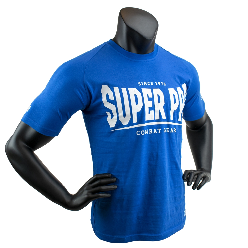 Super Pro Combat Gear T-shirt - S.P. Logo 140 - Blauw / Wit Super Pro Combat Gear T-shirt - S.P. Logo 140 - Blauw / Wit