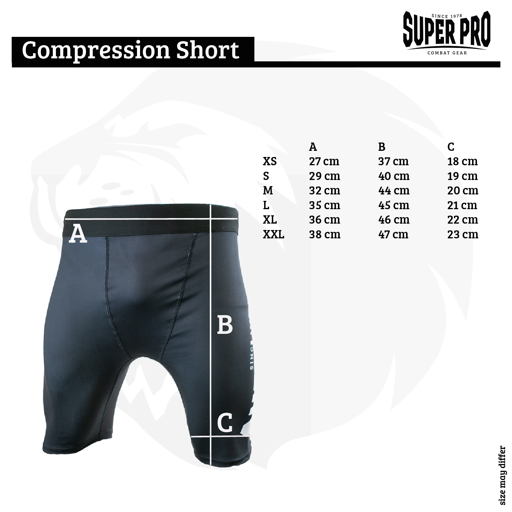 Super Pro Combat Gear Compression short - - Zwart / Wit Super Pro Combat Gear Compression short - - Zwart / Wit