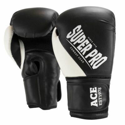 Super Pro Combat Gear Bokshandschoen - Ace - Zwart / Wit Super Pro Combat Gear Bokshandschoen - Ace - Zwart / Wit