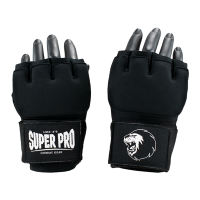 Super Pro Combat Gear Binnenhandschoen - Mexican Wrap - Zwart / Wit Super Pro Combat Gear Binnenhandschoen - Mexican Wrap - Zwart / Wit