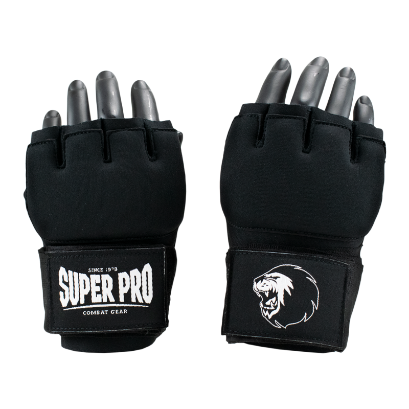 Super Pro Combat Gear Binnenhandschoen - Mexican Wrap - Zwart / Wit Super Pro Combat Gear Binnenhandschoen - Mexican Wrap - Zwart / Wit