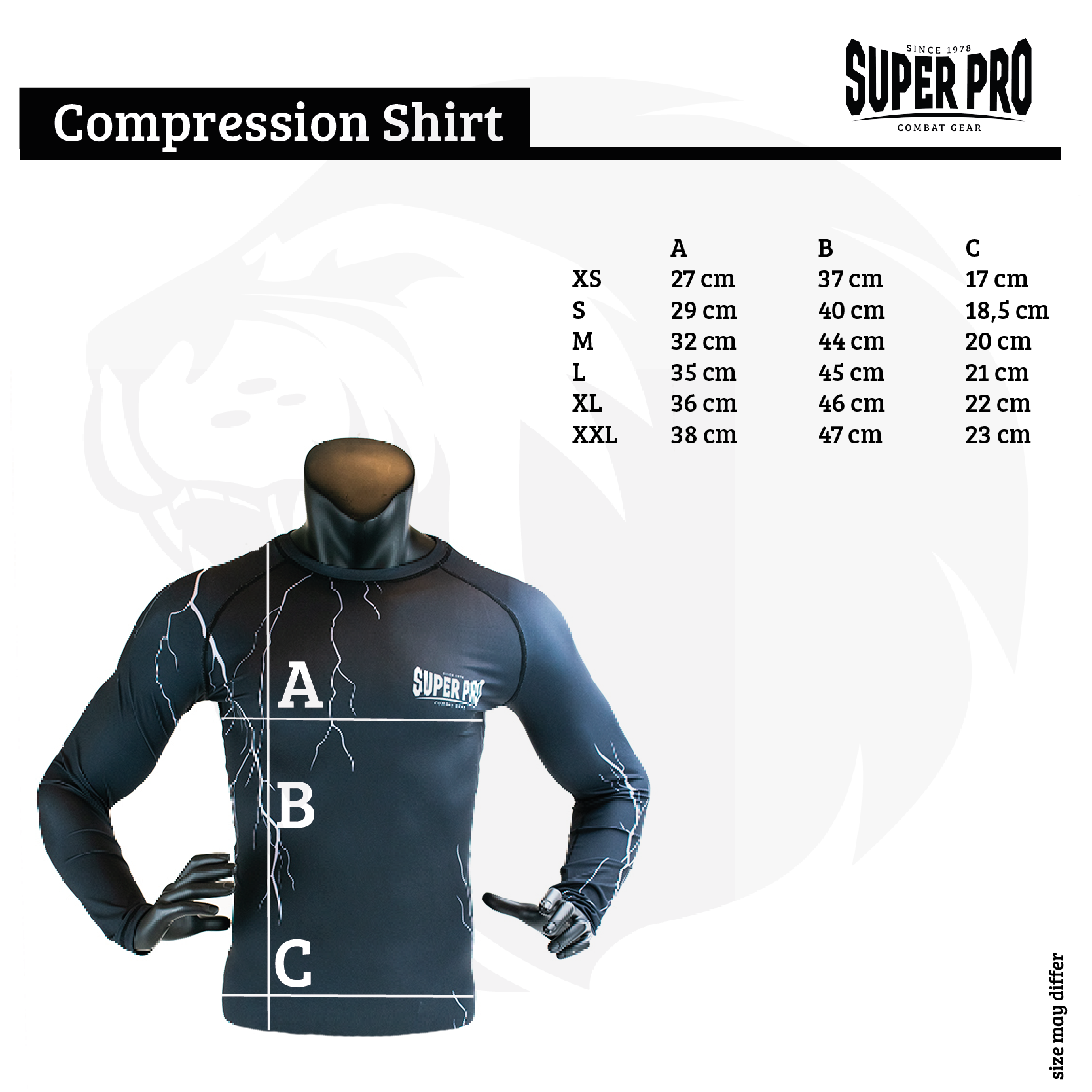Super Pro Combat Gear Shirt - Thunder - Grijs / Zwart Super Pro Combat Gear Shirt - Thunder - Grijs / Zwart