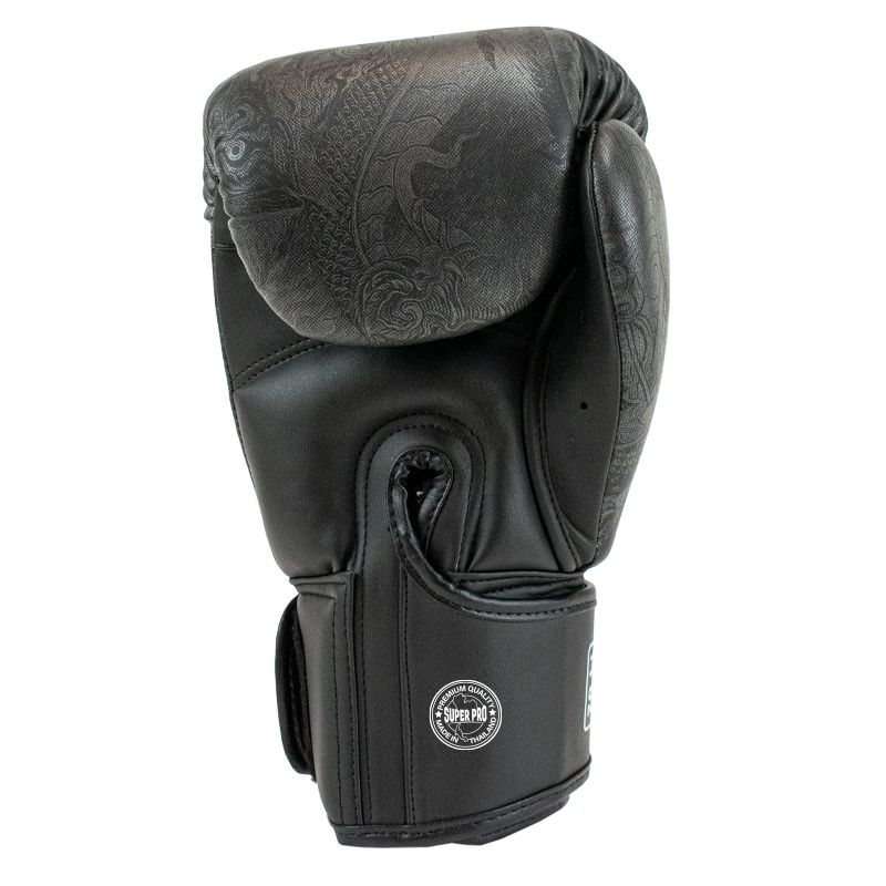 Super Pro Combat Gear Bokshandschoen - Thaibokshandschoenen Leder Pattaya Made In Thailand - Zwart / Geel Super Pro Combat Gear Bokshandschoen - Thaibokshandschoenen Leder Pattaya Made In Thailand - Zwart / Geel