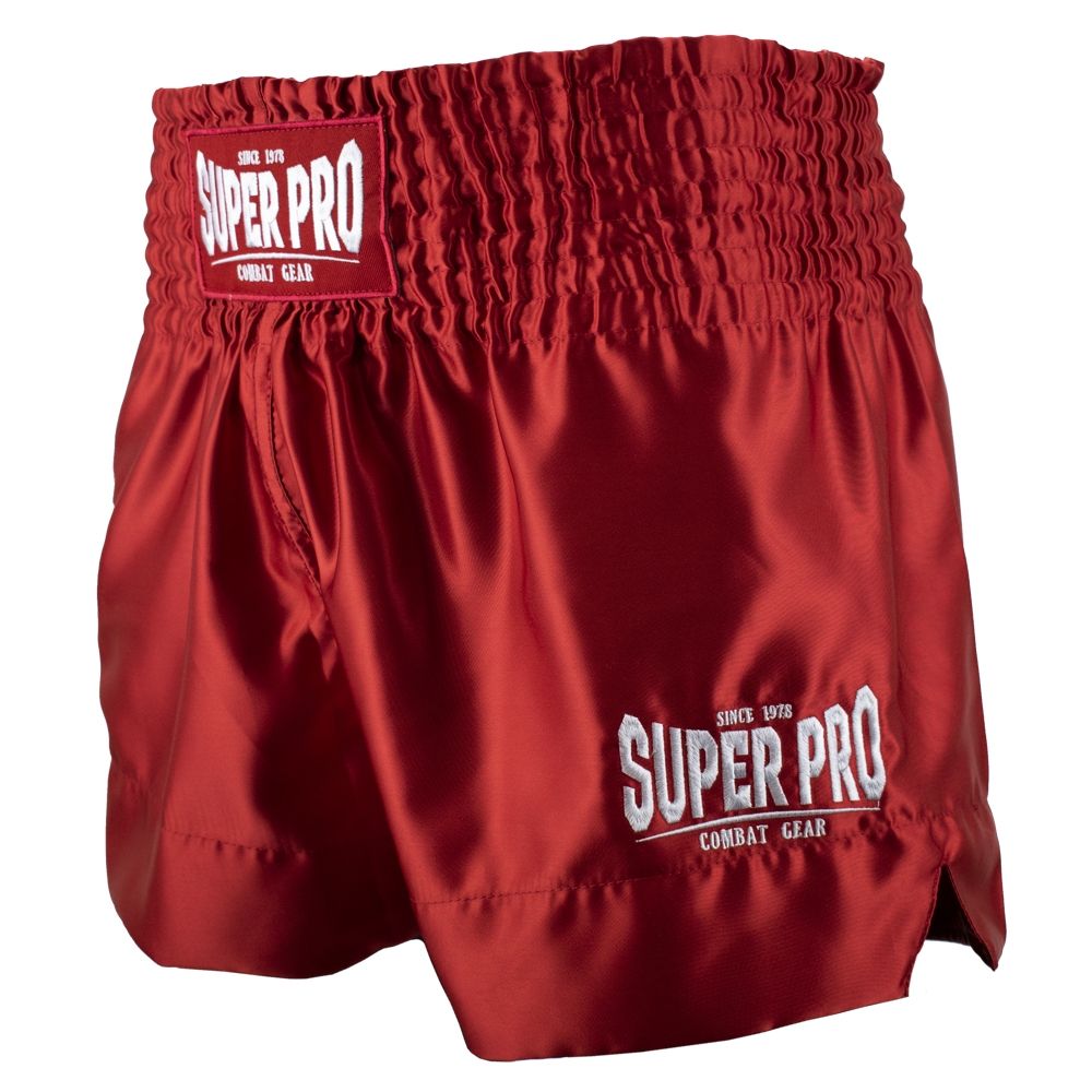 Super Pro Combat Gear Kickboksbroekje - Thai En Kickboksshort Hero - Rood / Wit Super Pro Combat Gear Kickboksbroekje - Thai En Kickboksshort Hero - Rood / Wit