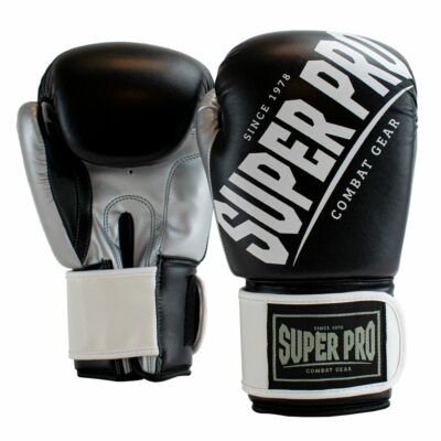 Super Pro Combat Gear Bokshandschoen - Rebel - Grijs / Zwart / Wit Super Pro Combat Gear Bokshandschoen - Rebel - Grijs / Zwart / Wit