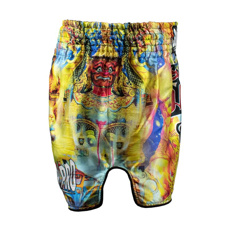 Super Pro Combat Gear Thaishort - Pattaya Made In Thailand - Zwart / Geel Super Pro Combat Gear Thaishort - Pattaya Made In Thailand - Zwart / Geel
