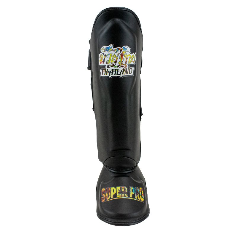 Super Pro Combat Gear Scheenbeschermer - Pattaya Made In Thailand - Zwart / Geel Super Pro Combat Gear Scheenbeschermer - Pattaya Made In Thailand - Zwart / Geel