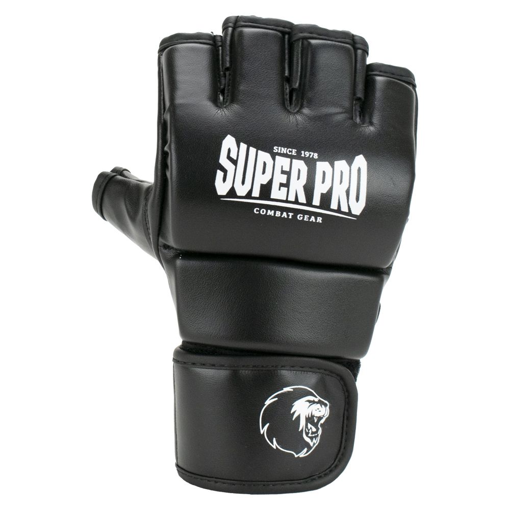 Super Pro Combat Gear MMA handschoen - Brawler - Zwart / Wit Super Pro Combat Gear MMA handschoen - Brawler - Zwart / Wit