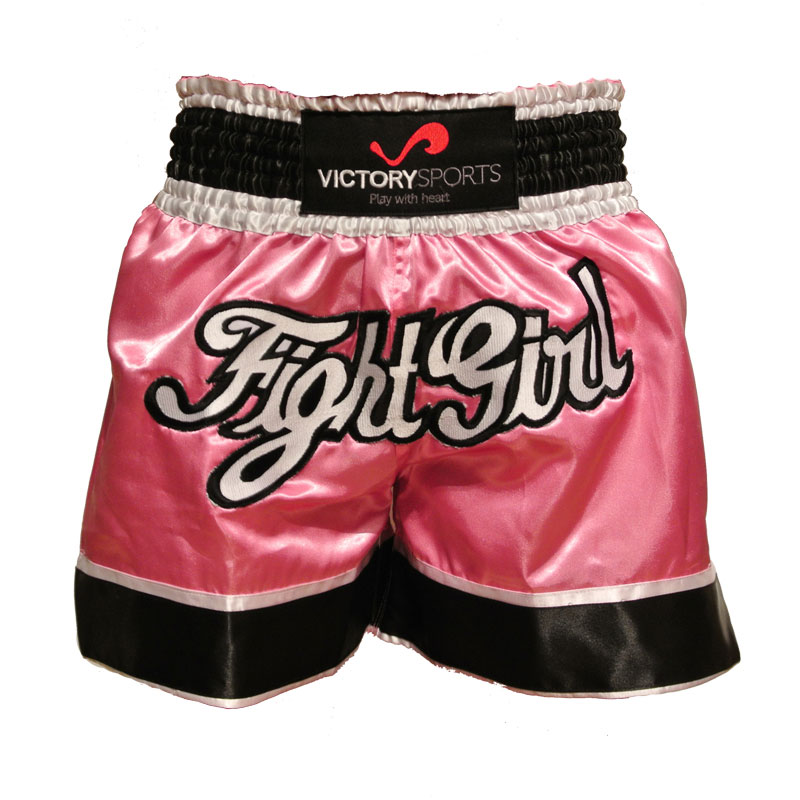 Victory Sports Fightshort - Fight Girl - Roze Victory Sports Fightshort - Fight Girl - Roze