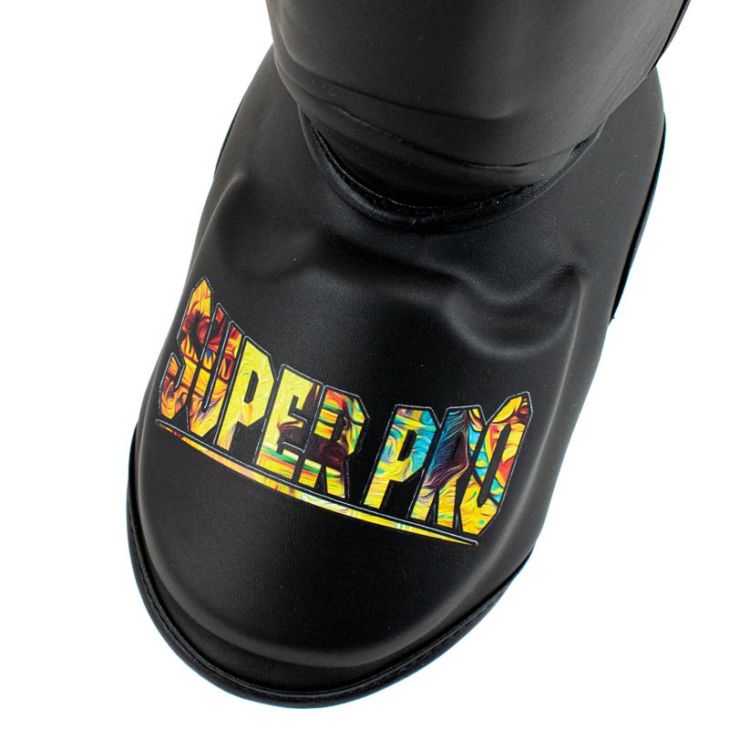 Super Pro Combat Gear Scheenbeschermer - Pattaya Made In Thailand - Zwart / Geel Super Pro Combat Gear Scheenbeschermer - Pattaya Made In Thailand - Zwart / Geel