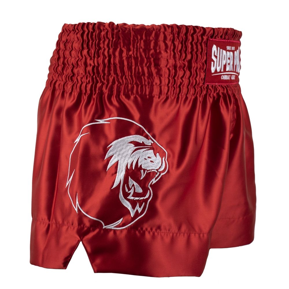 Super Pro Combat Gear Kickboksbroekje - Thai En Kickboksshort Hero - Rood / Wit Super Pro Combat Gear Kickboksbroekje - Thai En Kickboksshort Hero - Rood / Wit