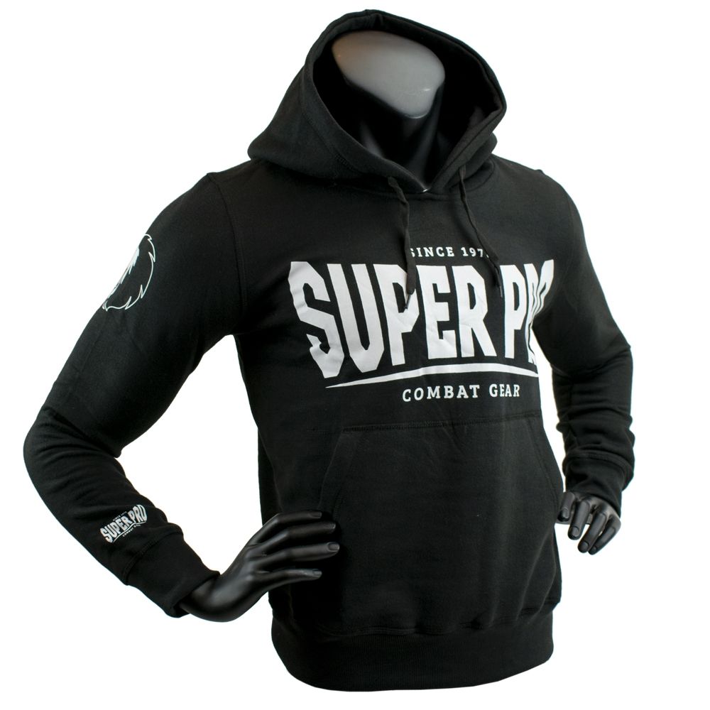 Super Pro Combat Gear Hoody - S.P. Logo - Zwart / Wit Super Pro Combat Gear Hoody - S.P. Logo - Zwart / Wit
