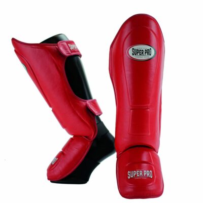Super Pro Combat Gear Scheenbeschermer - Thai pro Shin Guard S - Rood / Zwart Super Pro Combat Gear Scheenbeschermer - Thai pro Shin Guard S - Rood / Zwart