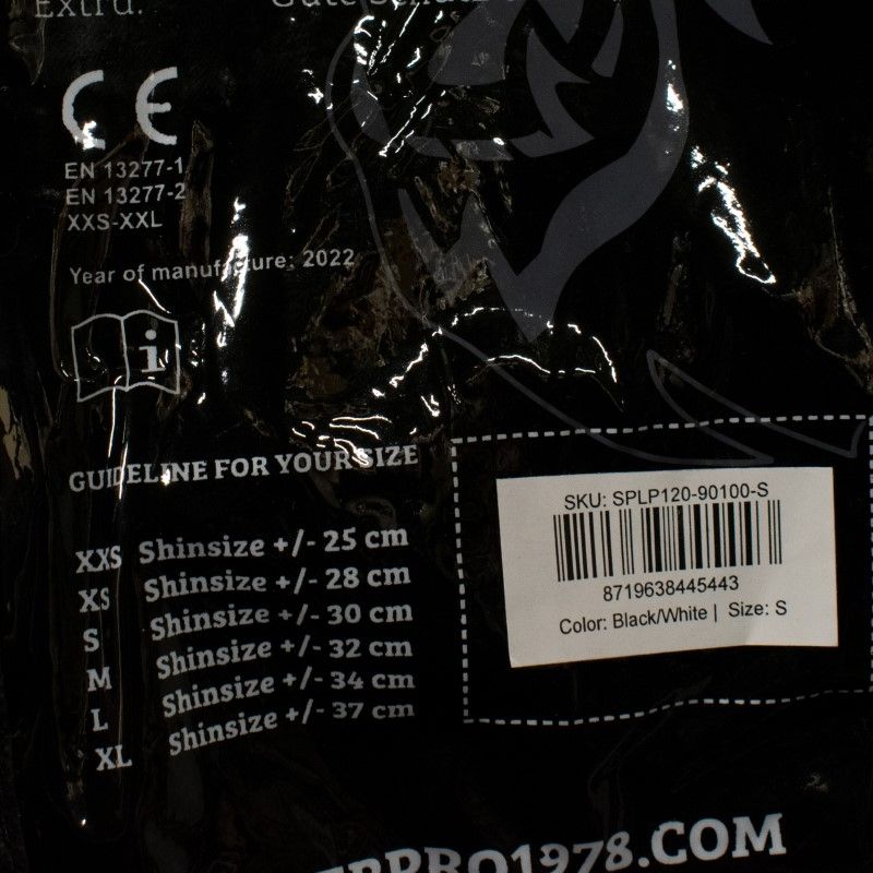Super Pro Combat Gear Scheenbeschermer - Protector - Zwart / Wit Super Pro Combat Gear Scheenbeschermer - Protector - Zwart / Wit