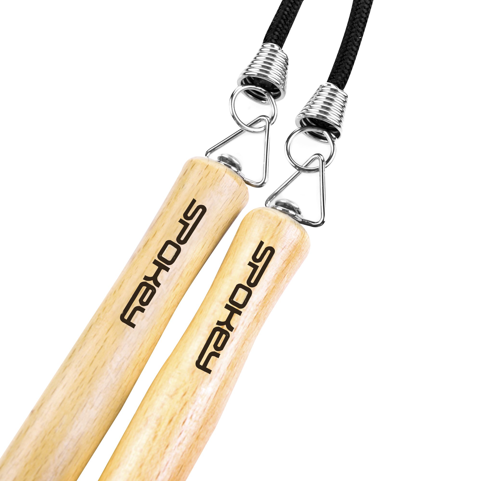 Spokey Houten Springtouw Zwart Met Grip Spokey Houten Springtouw Zwart Met Grip