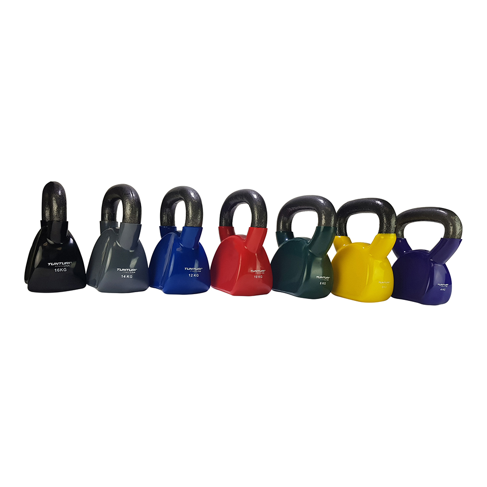 Tunturi Kettlebell - Vinyl 14kg - Grijs Tunturi Kettlebell - Vinyl 14kg - Grijs