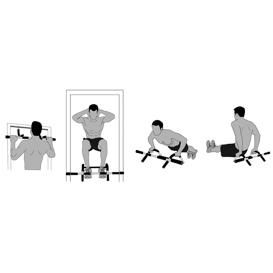 Tunturi Deurtrainer - Multifunctional Door Gymc - Zwart Tunturi Deurtrainer - Multifunctional Door Gymc - Zwart