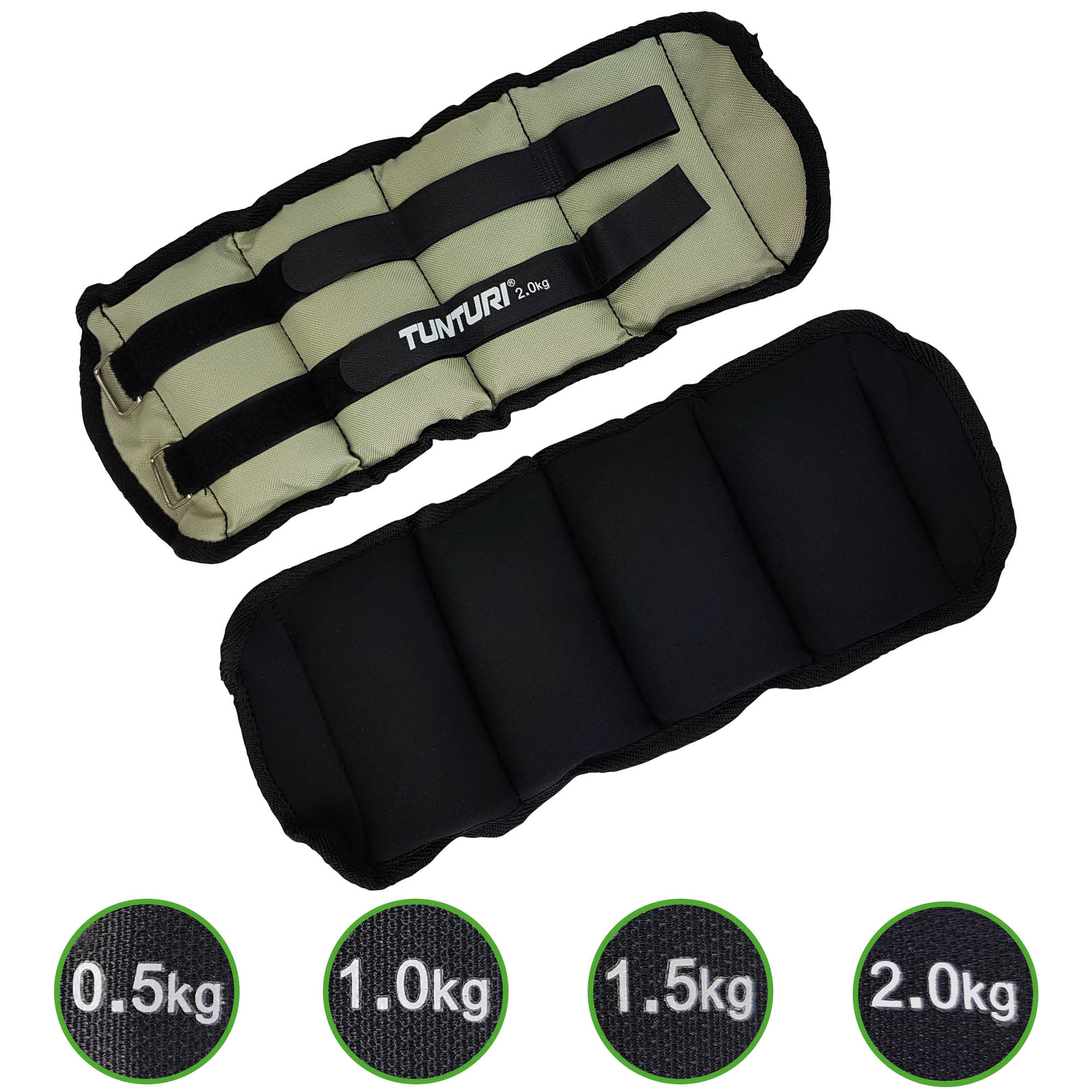 Tunturi Enkelgewicht - Arm/Leg Weights 2,0kg - Grijs Tunturi Enkelgewicht - Arm/Leg Weights 2,0kg - Grijs