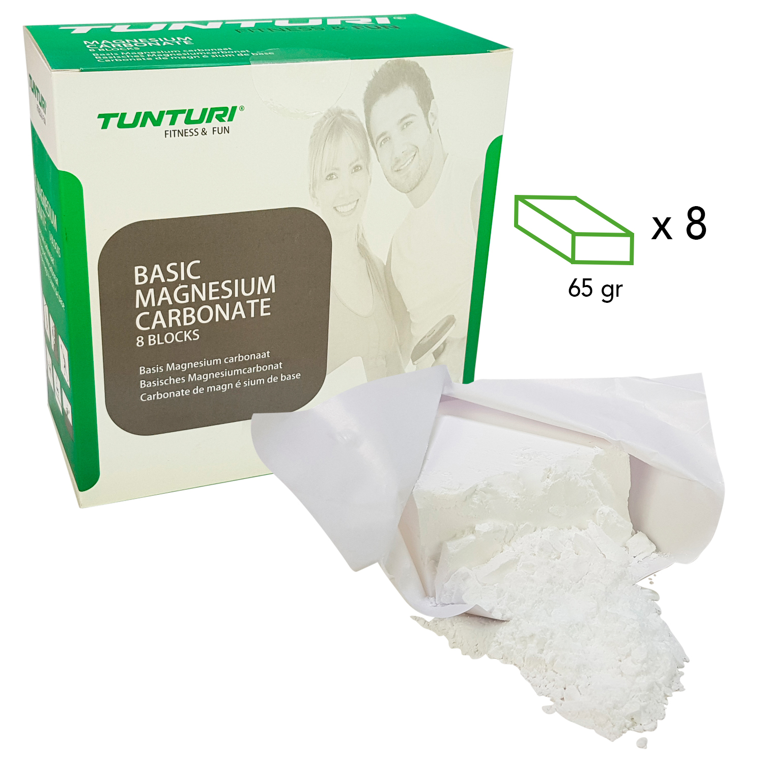 Tunturi Fitnessartikel - Gymnastic Magnesium - Wit