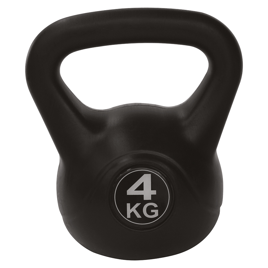 Tunturi Kettlebell - PVC Kettlebell 4kg - Zwart