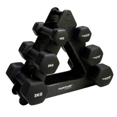 Tunturi Halterset - Neoprene Dumbellset 1 t/m 3kg - Zwart