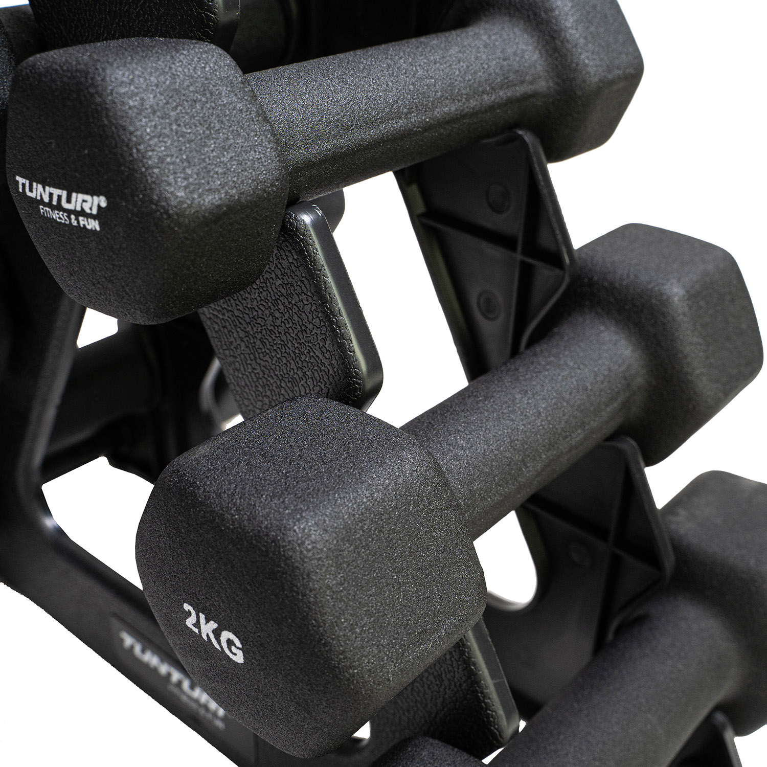 Tunturi Halterset - Neoprene Dumbellset 1 t/m 3kg - Zwart Tunturi Halterset - Neoprene Dumbellset 1 t/m 3kg - Zwart