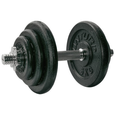 Tunturi Dumbbell - Dumbell Gietijzer totaal 20kg - Zwart