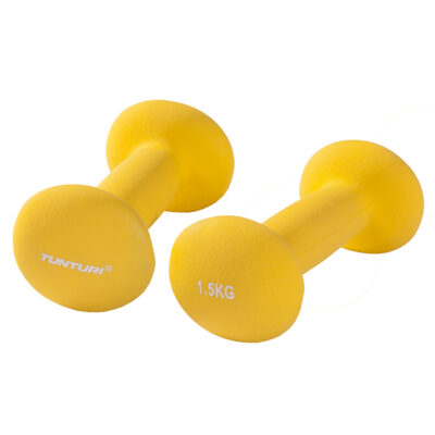 Tunturi Dumbbell - Neopreen 1,5kg - Geel
