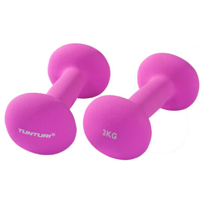 Tunturi Dumbell - Neopreen Dumbbells 3,0kg - Paars Tunturi Dumbell - Neopreen Dumbbells 3,0kg - Paars