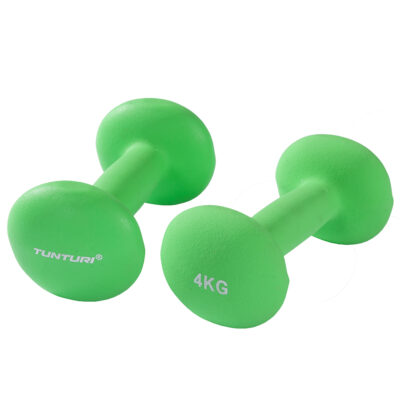 Tunturi Dumbbell - Neopreen 2 x 4,0 kg - Groen Tunturi Dumbbell - Neopreen 2 x 4,0 kg - Groen