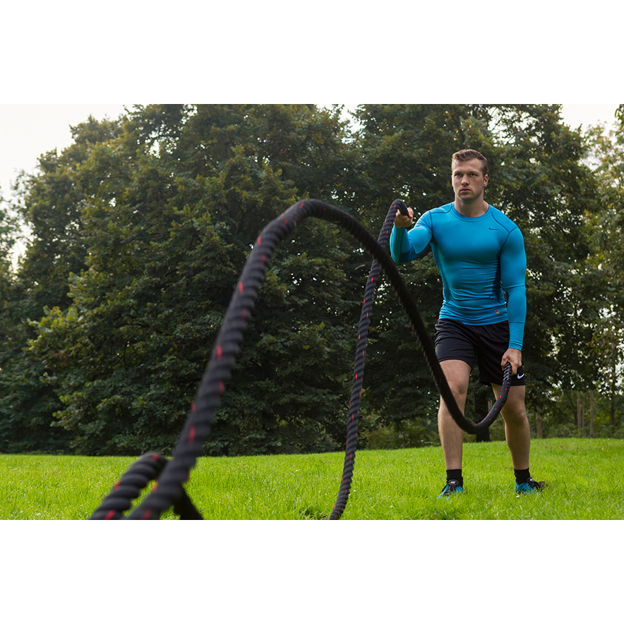Tunturi Battlerope - Battle Rope 15 m - Zwart Tunturi Battlerope - Battle Rope 15 m - Zwart