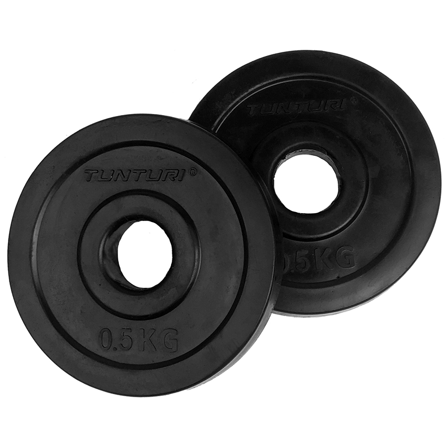 Tunturi Halterschijf - Halter gewichten 0,5kg - Zwart Tunturi Halterschijf - Halter gewichten 0,5kg - Zwart