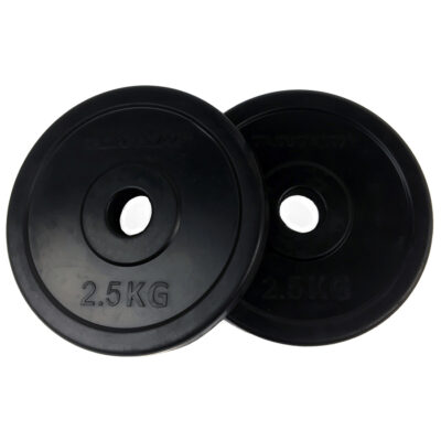 Tunturi Halterschijf - Rubber Plates 2.5kg - 2,50 kg - Zwart