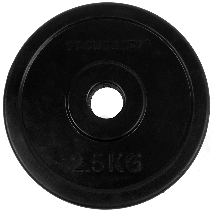 Tunturi Halterschijf - Rubber Plates 2.5kg - 2,50 kg - Zwart Tunturi Halterschijf - Rubber Plates 2.5kg - 2,50 kg - Zwart