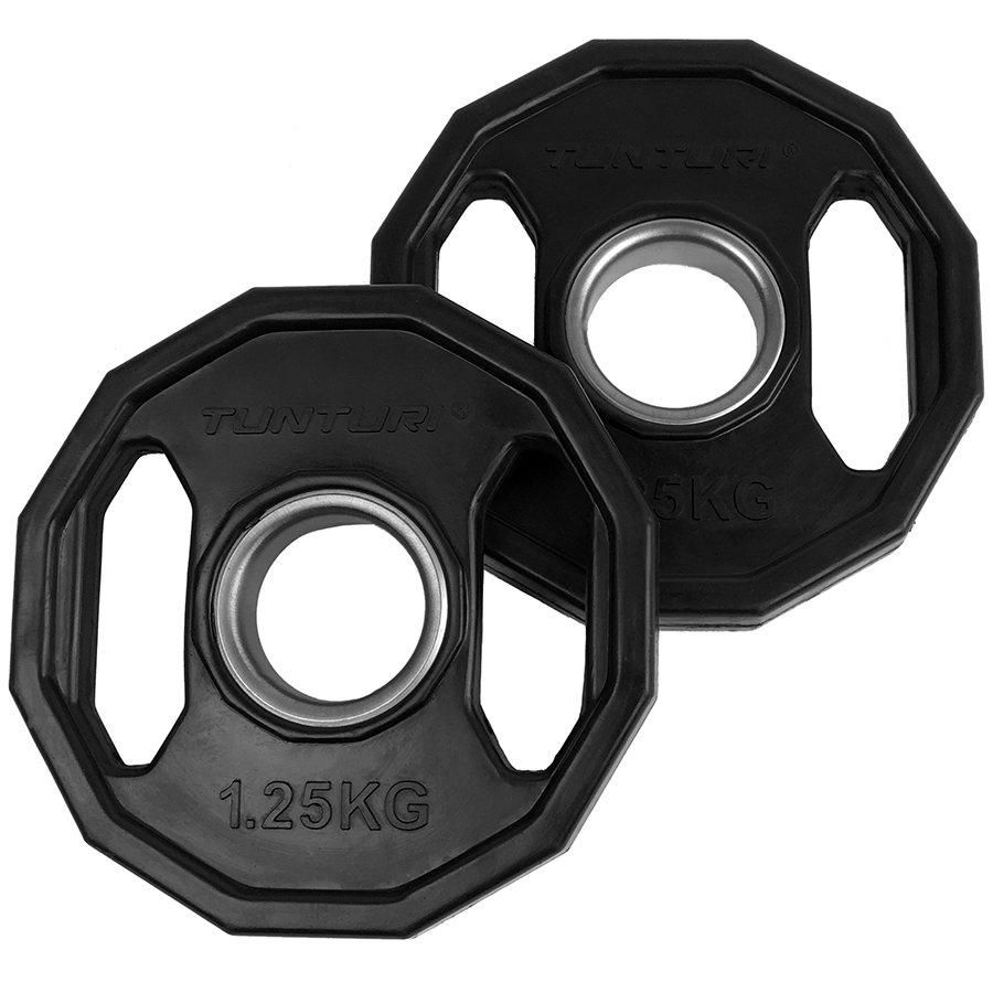 Tunturi Halterschijf - Olympic Rubber Plates 1,25kg - Zwart Tunturi Halterschijf - Olympic Rubber Plates 1,25kg - Zwart