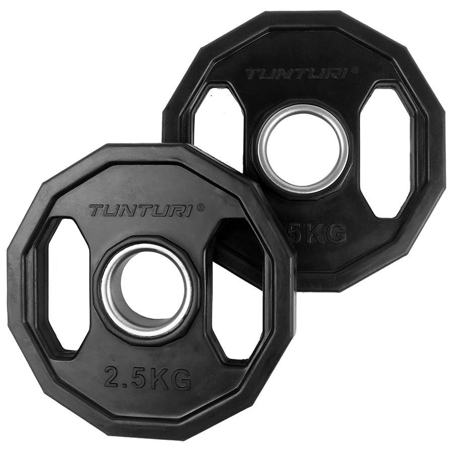 Tunturi Halterschijf - Olympic Rubber Plates 2.5kg - Zwart Tunturi Halterschijf - Olympic Rubber Plates 2.5kg - Zwart