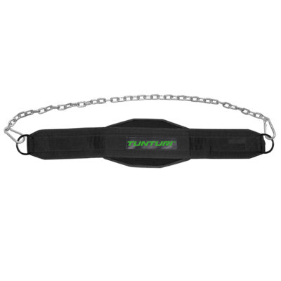 Tunturi Nieuw - EVA Dip Belt With Chain - Zwart