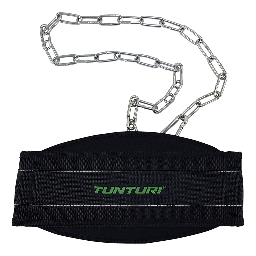Tunturi Nieuw - EVA Dip Belt With Chain - Zwart Tunturi Nieuw - EVA Dip Belt With Chain - Zwart