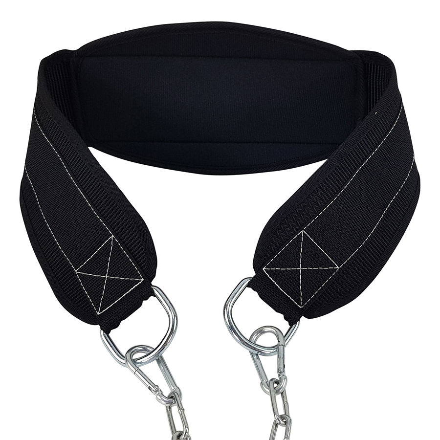 Tunturi Nieuw - EVA Dip Belt With Chain - Zwart Tunturi Nieuw - EVA Dip Belt With Chain - Zwart