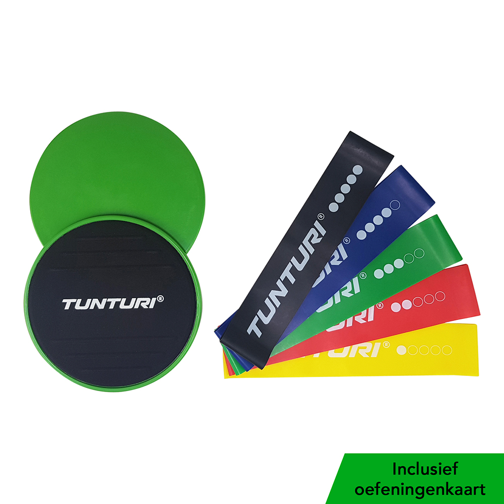 Tunturi Nieuw - Resistance & Core Sliders Set - Rood Tunturi Nieuw - Resistance & Core Sliders Set - Rood
