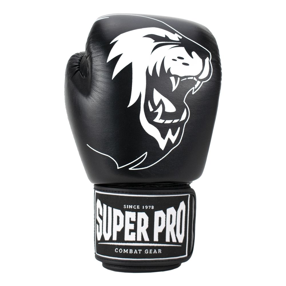 Super Pro Combat Gear Bokshandschoen - Warrior Lederen - Zwart / Wit Super Pro Combat Gear Bokshandschoen - Warrior Lederen - Zwart / Wit