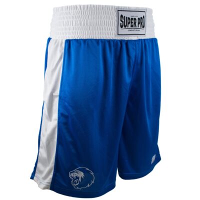 Super Pro Combat Gear Boksshort - Club - Blauw / Wit