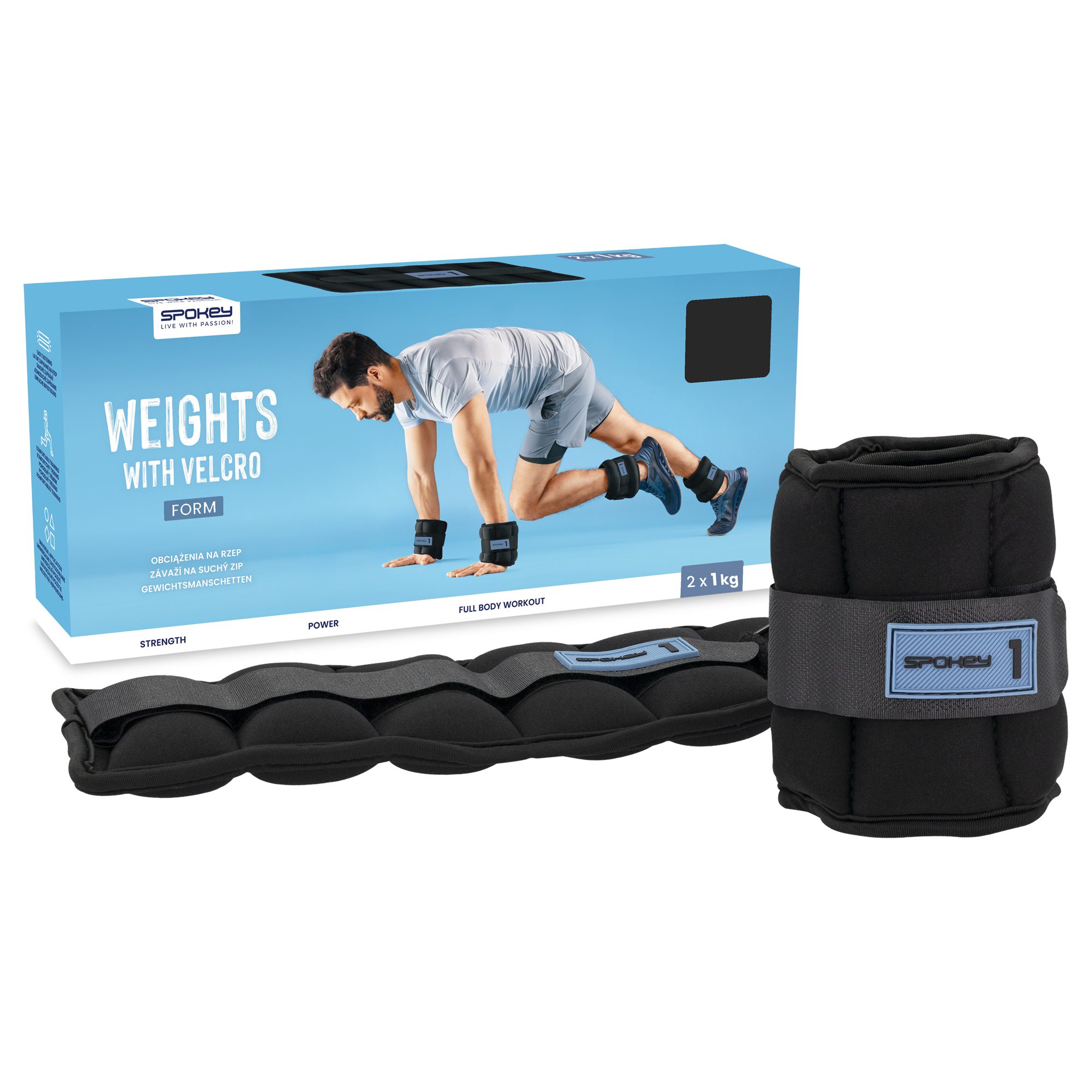 Spokey Form IV Pols- en Enkelgewichten 1 kg Zwart Spokey Form IV Pols- en Enkelgewichten 1 kg Zwart